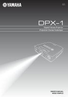 Yamaha DPX-1 - Owners Manual 
